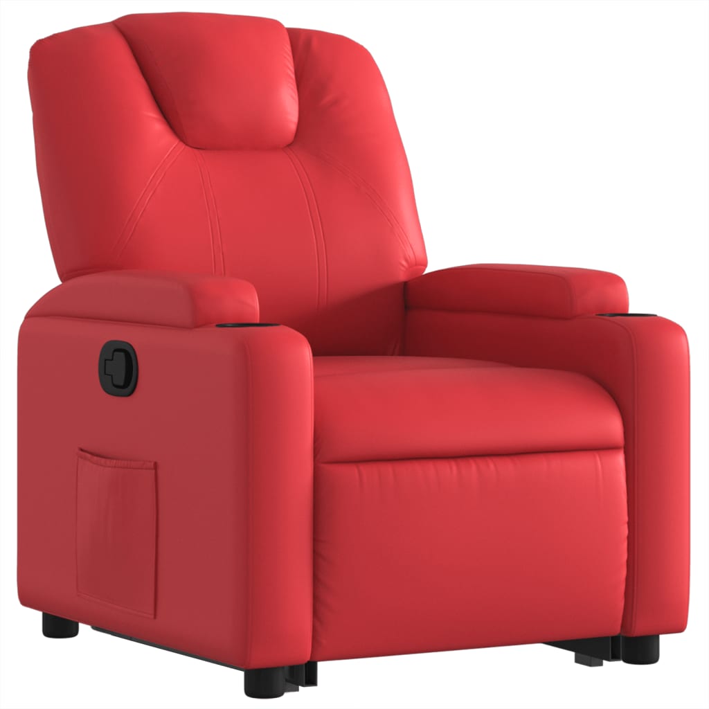 Fauteuil inclinable Rouge Similicuir Fauteuils vidaXL   