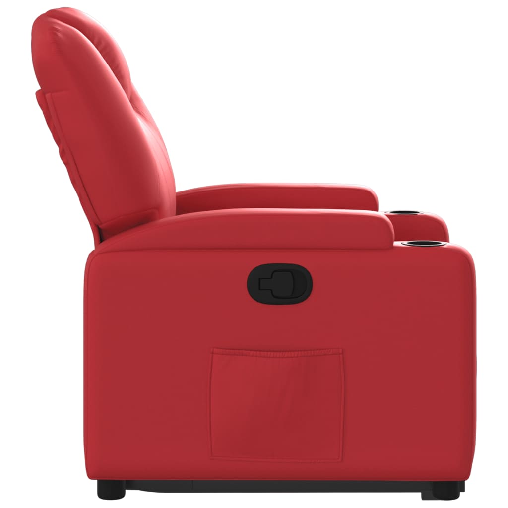 Fauteuil inclinable Rouge Similicuir Fauteuils vidaXL   