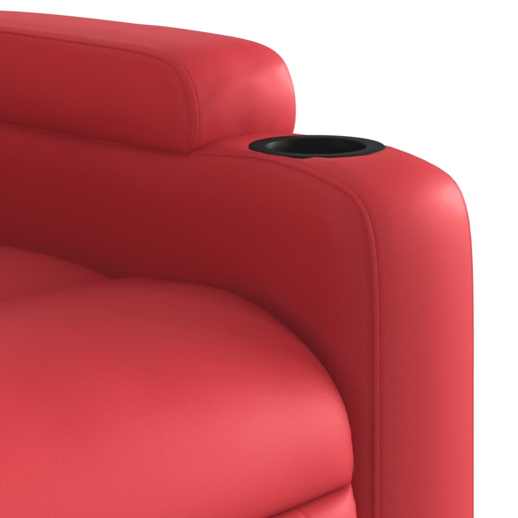 Fauteuil inclinable Rouge Similicuir Fauteuils vidaXL   