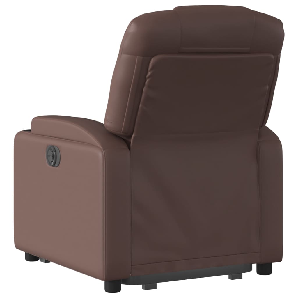 Fauteuil inclinable électrique marron similicuir Fauteuils vidaXL   