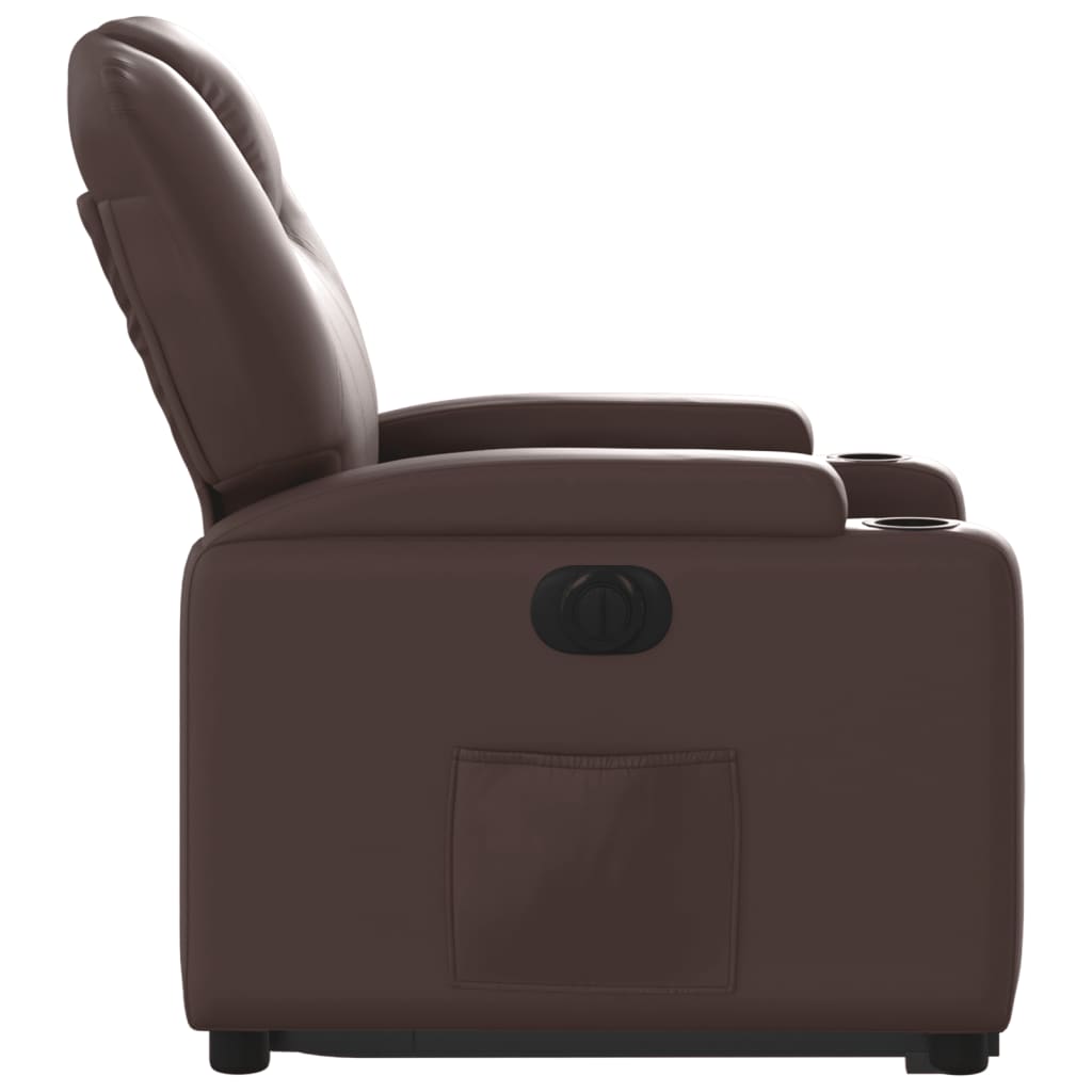 Fauteuil inclinable électrique marron similicuir Fauteuils vidaXL   