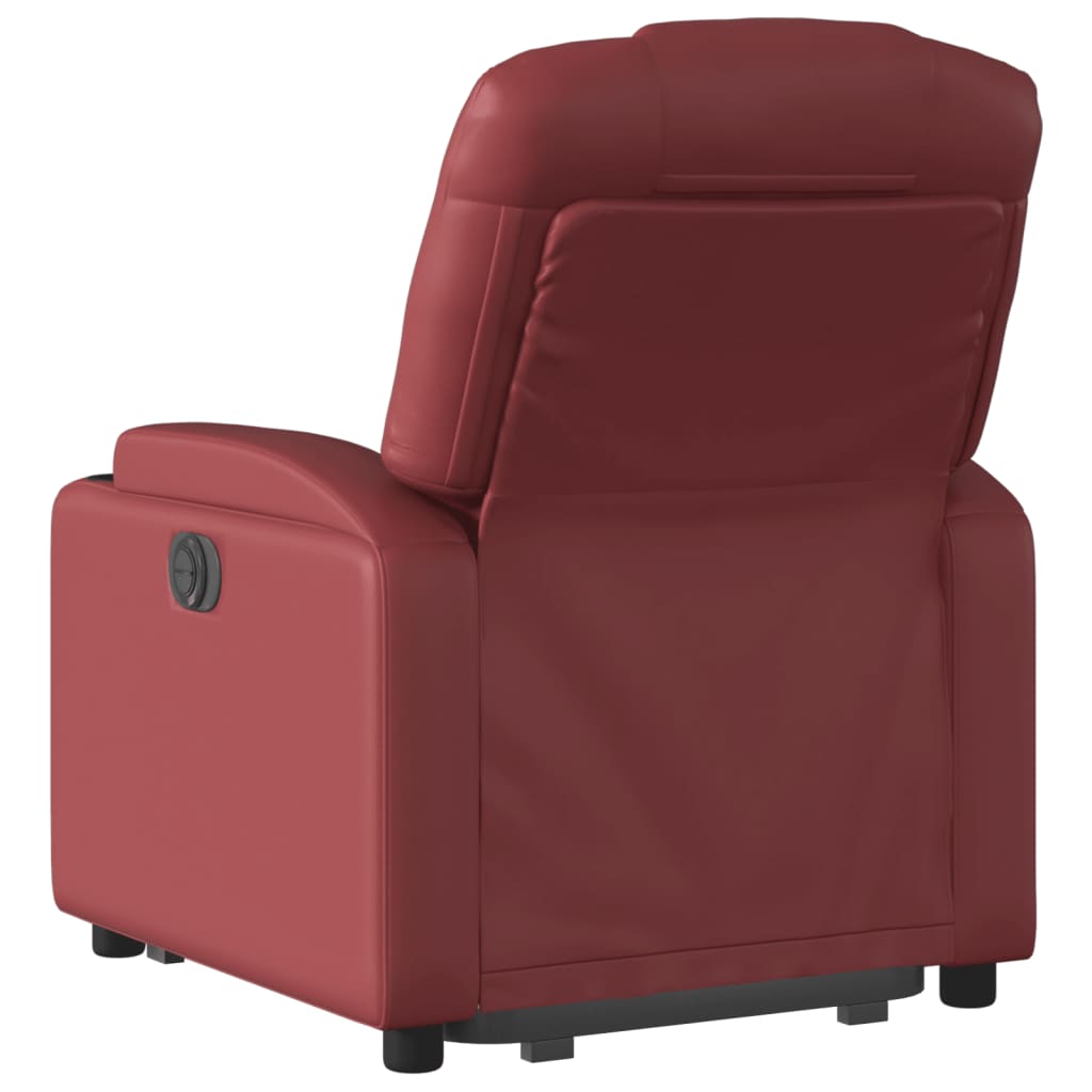 Fauteuil inclinable électrique rouge bordeaux similicuir Fauteuils vidaXL   