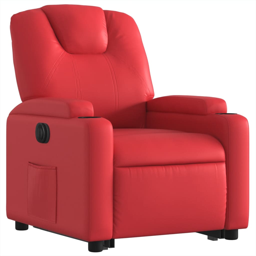 Fauteuil inclinable électrique rouge similicuir Fauteuils vidaXL   