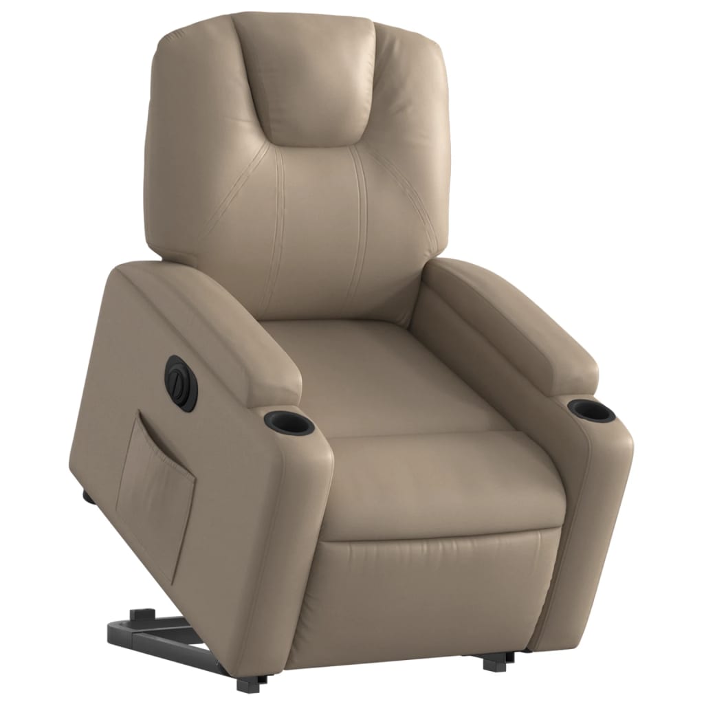 Fauteuil inclinable électrique cappuccino similicuir