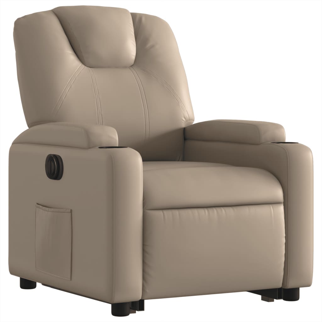 Fauteuil inclinable électrique cappuccino similicuir