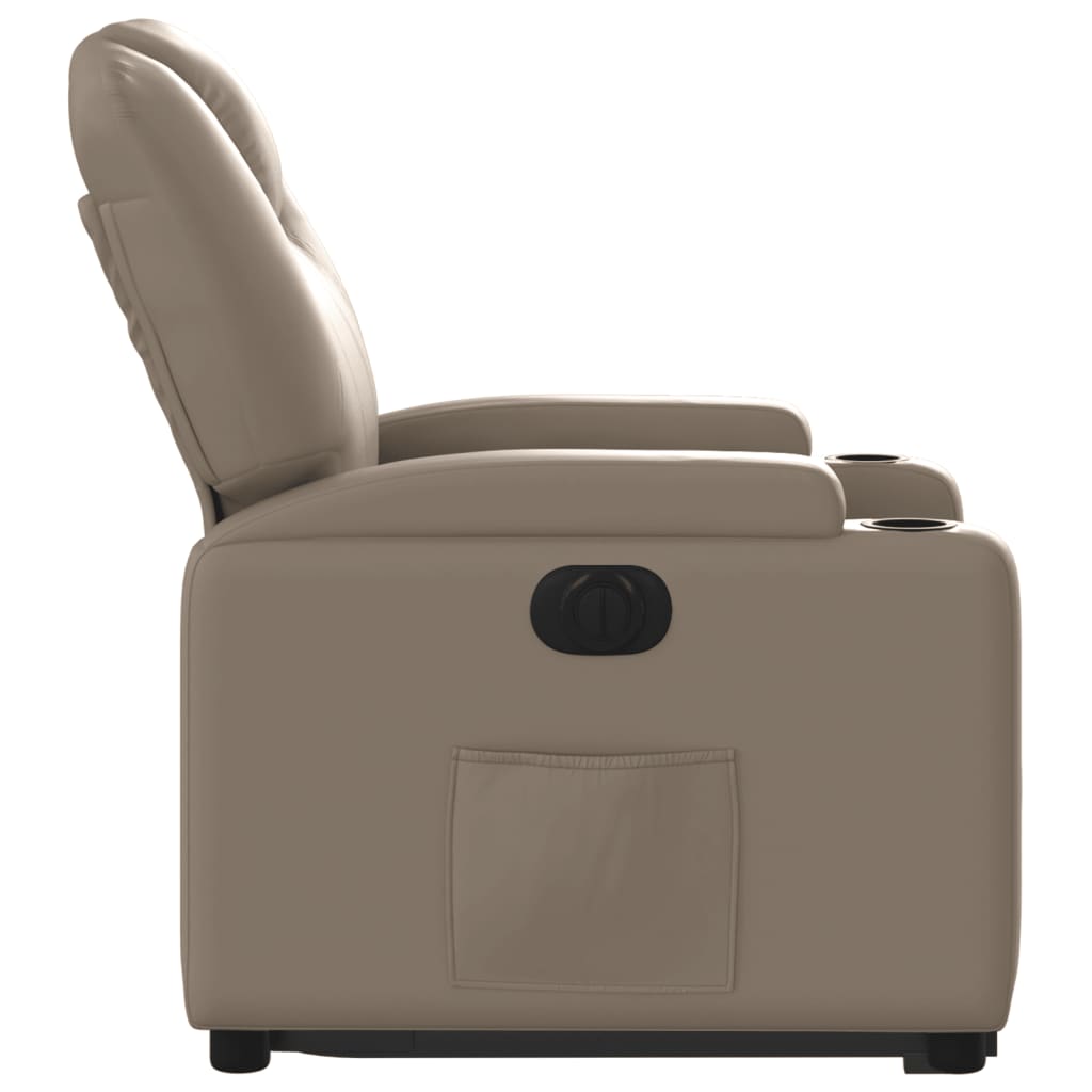 Fauteuil inclinable électrique cappuccino similicuir