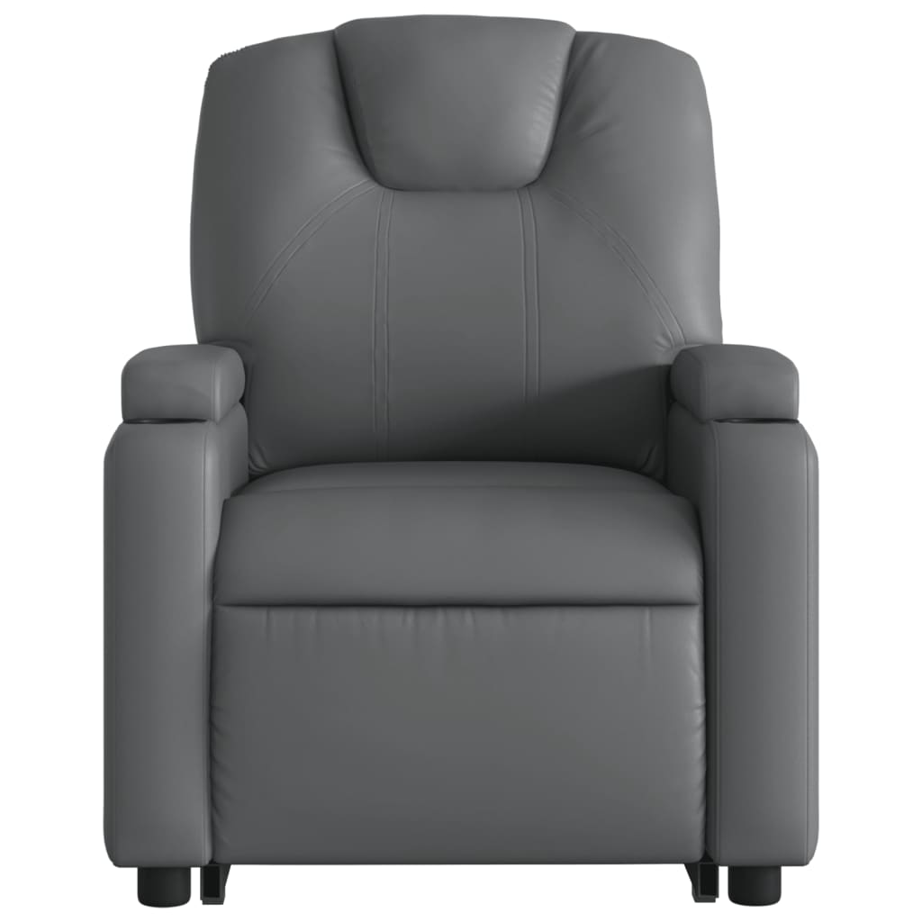 Fauteuil inclinable de massage électrique gris similicuir Fauteuils vidaXL   