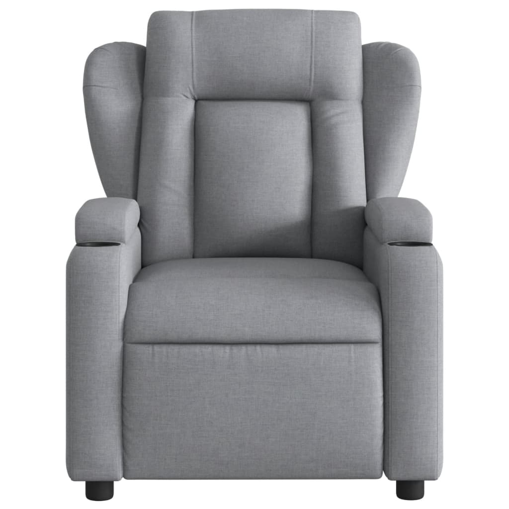 Fauteuil de massage inclinable électrique gris clair tissu Fauteuils vidaXL   