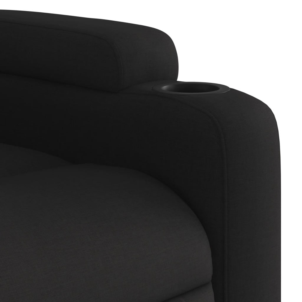 Fauteuil de massage inclinable Noir Tissu Fauteuils vidaXL   