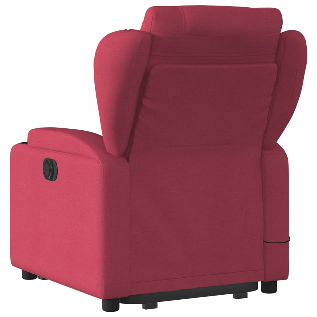 Fauteuil inclinable de massage Rouge bordeaux Tissu Fauteuils vidaXL   