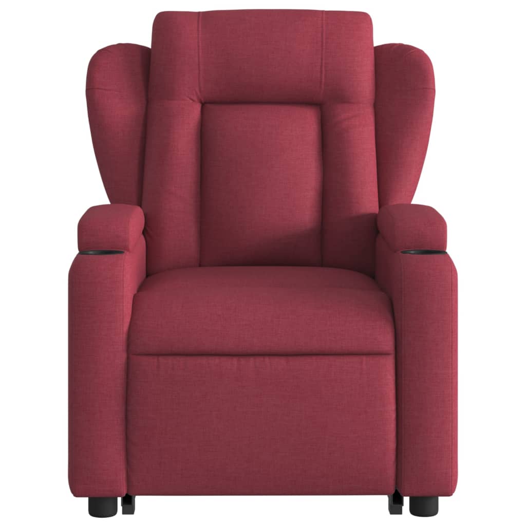 Fauteuil inclinable de massage Rouge bordeaux Tissu Fauteuils vidaXL   