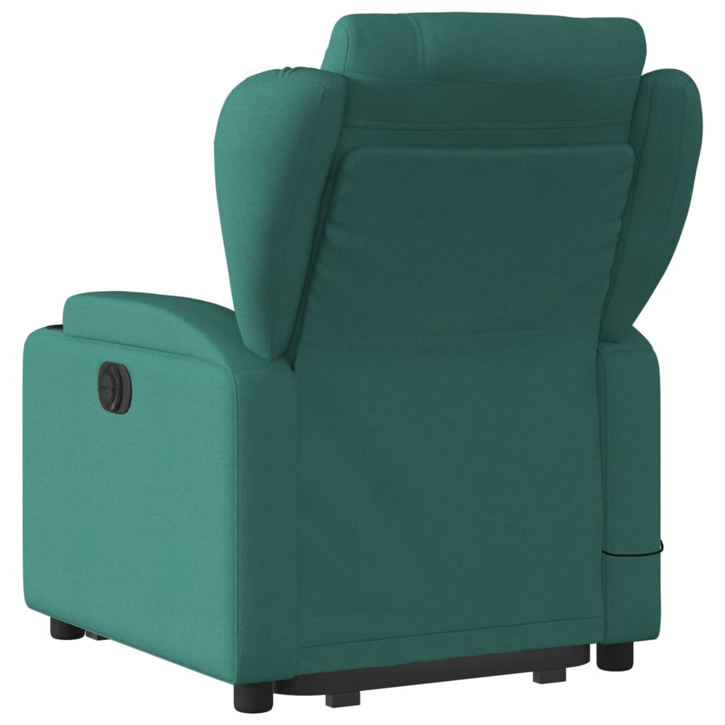 Fauteuil inclinable de massage Vert foncé Tissu Fauteuils vidaXL   