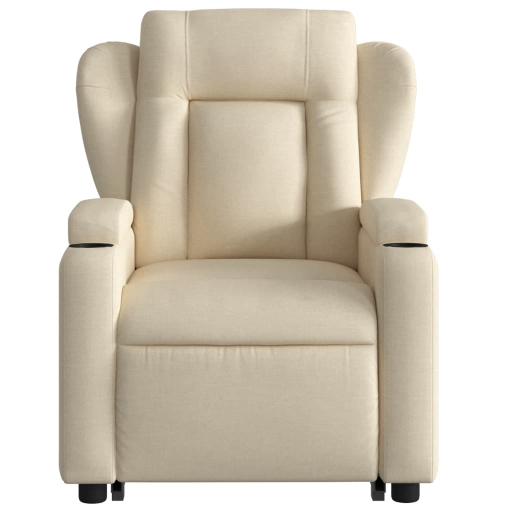 Fauteuil inclinable de massage Crème Tissu Fauteuils vidaXL   