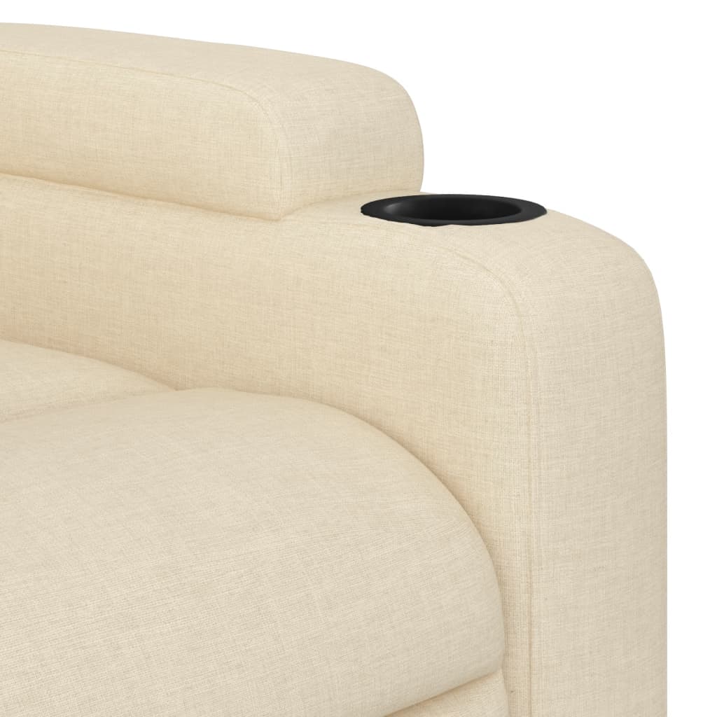 Fauteuil inclinable de massage Crème Tissu Fauteuils vidaXL   