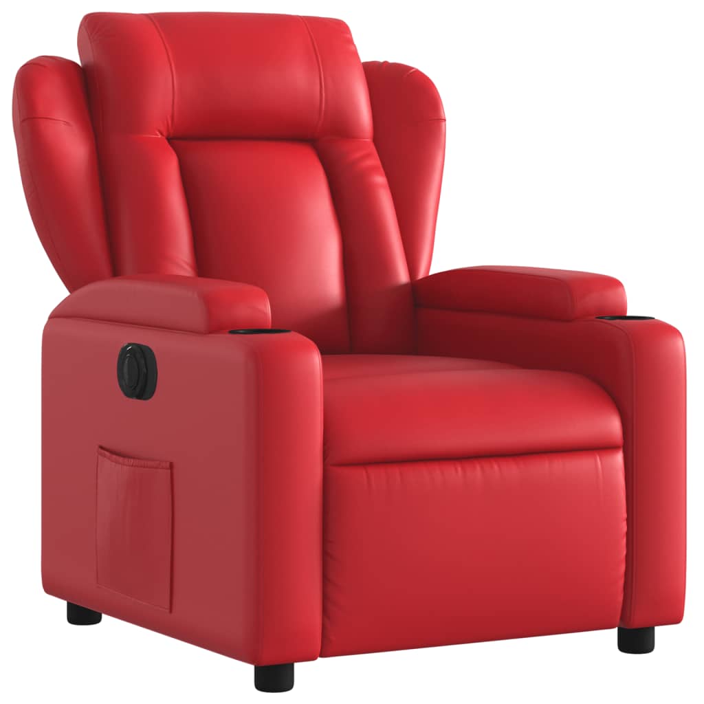 Fauteuil inclinable électrique Rouge Similicuir Fauteuils vidaXL   