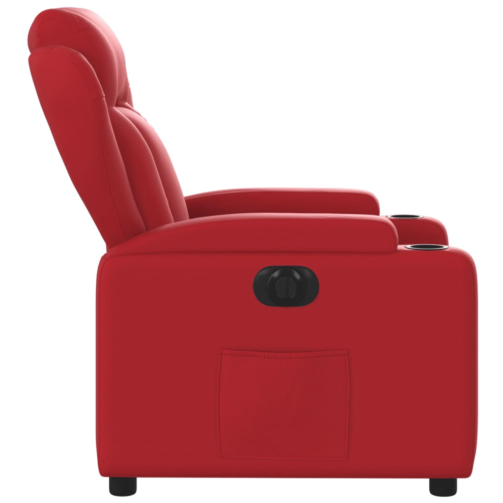 Fauteuil inclinable électrique Rouge Similicuir Fauteuils vidaXL   