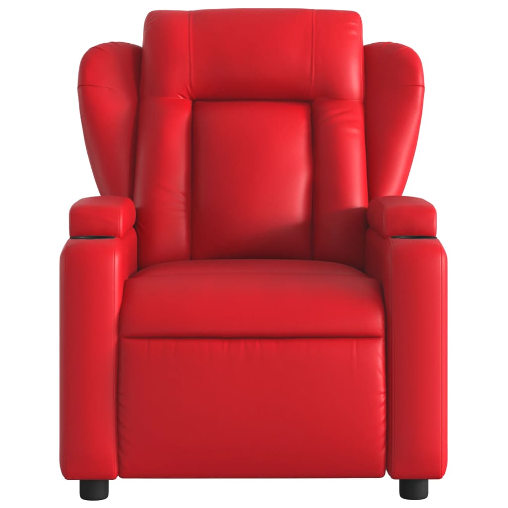 Fauteuil de massage inclinable électrique rouge similicuir Fauteuils vidaXL   