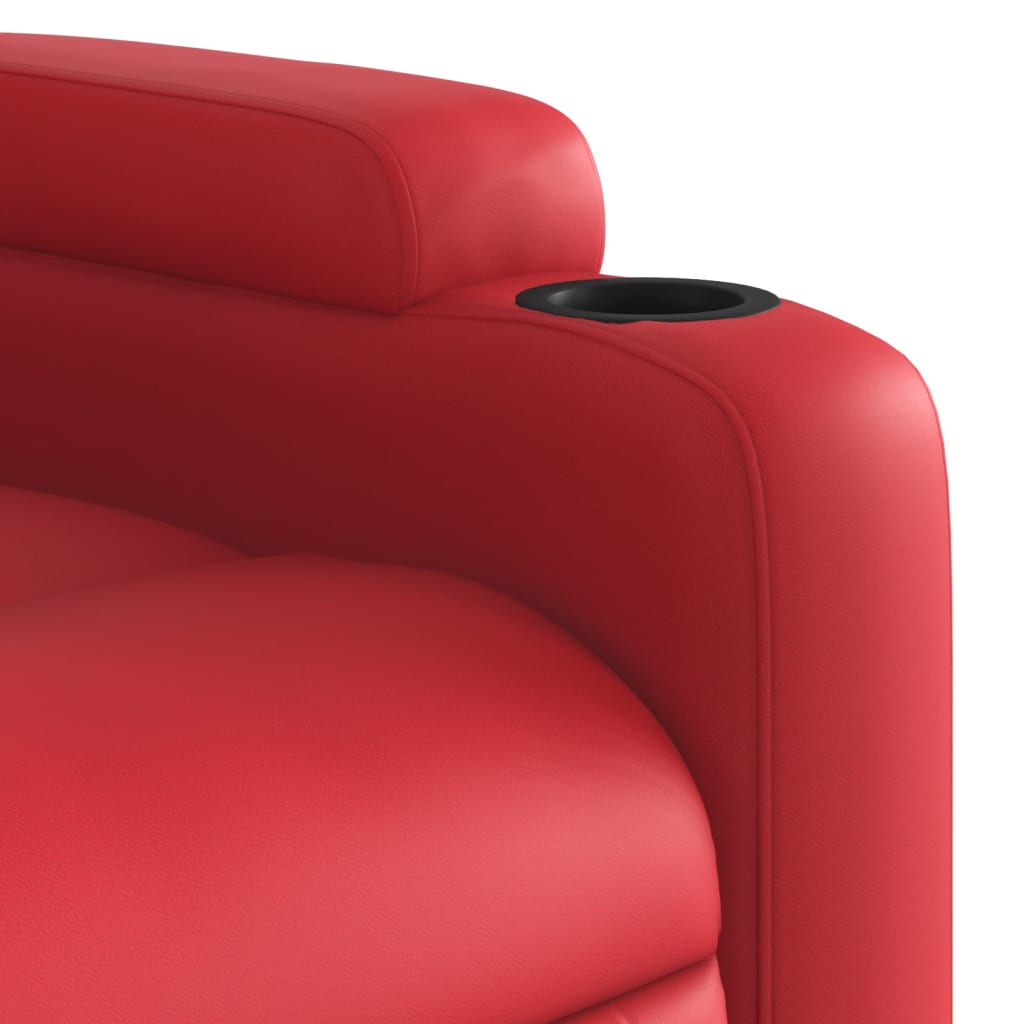 Fauteuil de massage inclinable électrique rouge similicuir Fauteuils vidaXL   