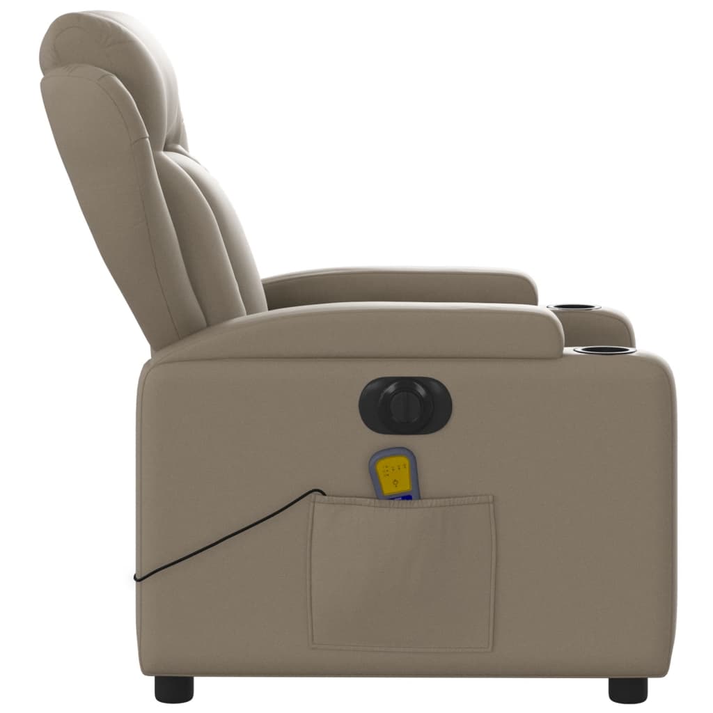 Fauteuil de massage inclinable électrique cappuccino similicuir Fauteuils vidaXL   