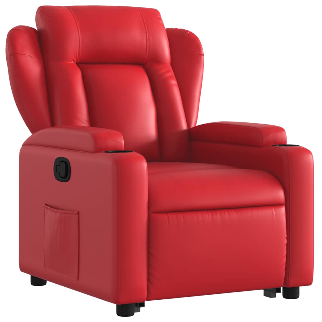 Fauteuil inclinable Rouge Similicuir Fauteuils vidaXL   