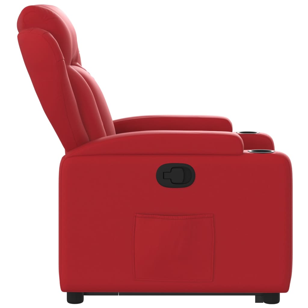 Fauteuil inclinable Rouge Similicuir Fauteuils vidaXL   