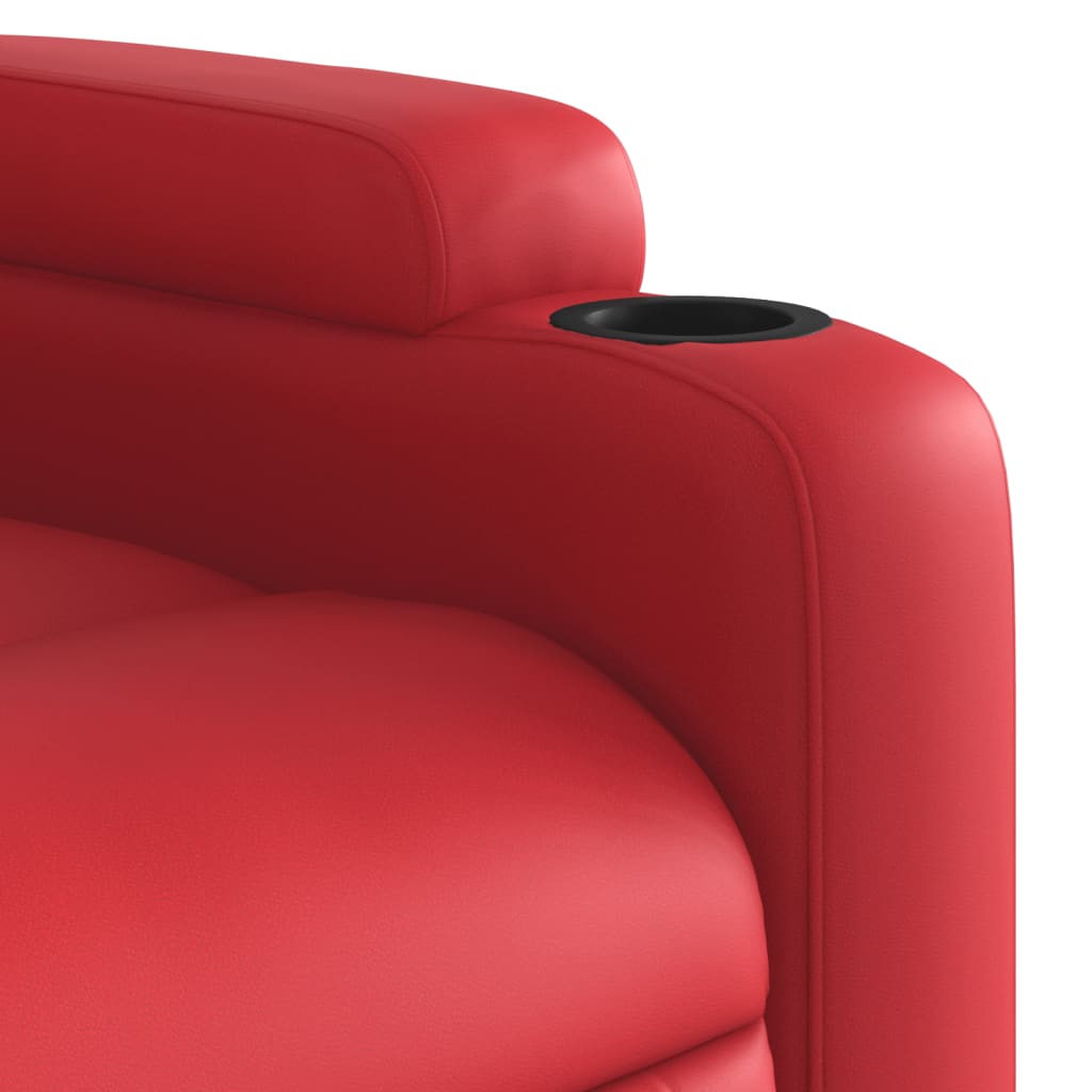 Fauteuil inclinable Rouge Similicuir Fauteuils vidaXL   