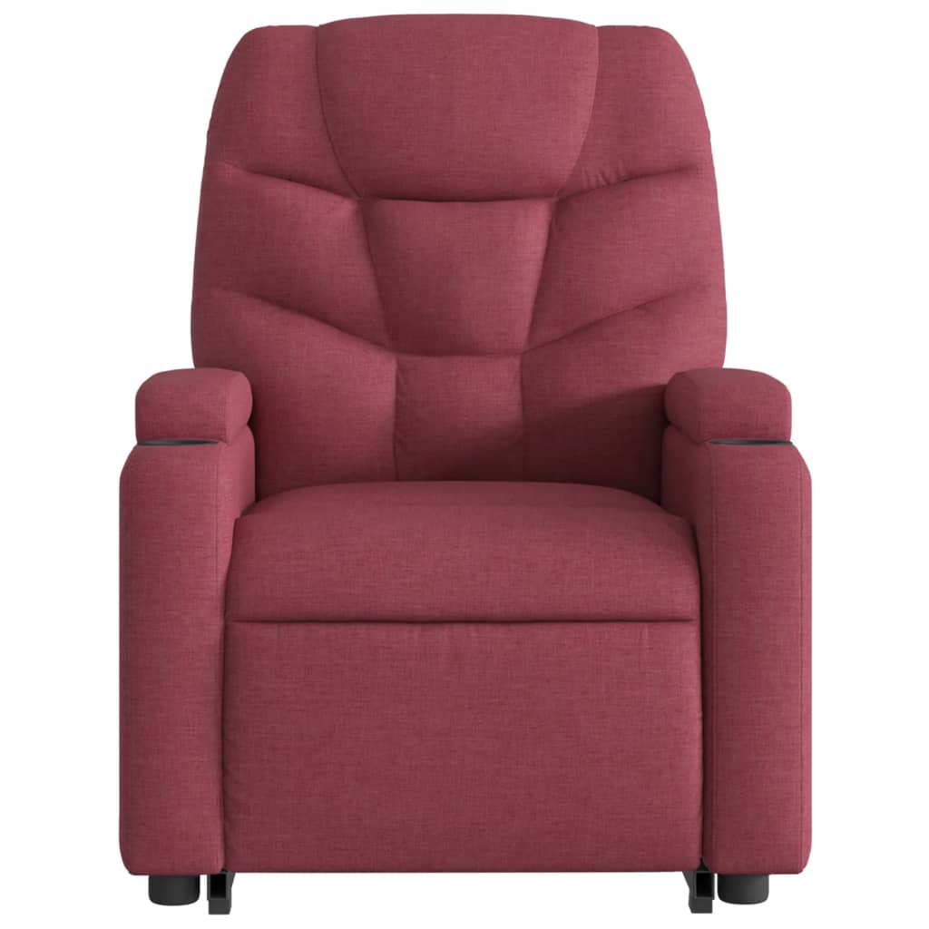 Fauteuil inclinable de massage Rouge bordeaux Tissu Fauteuils vidaXL   