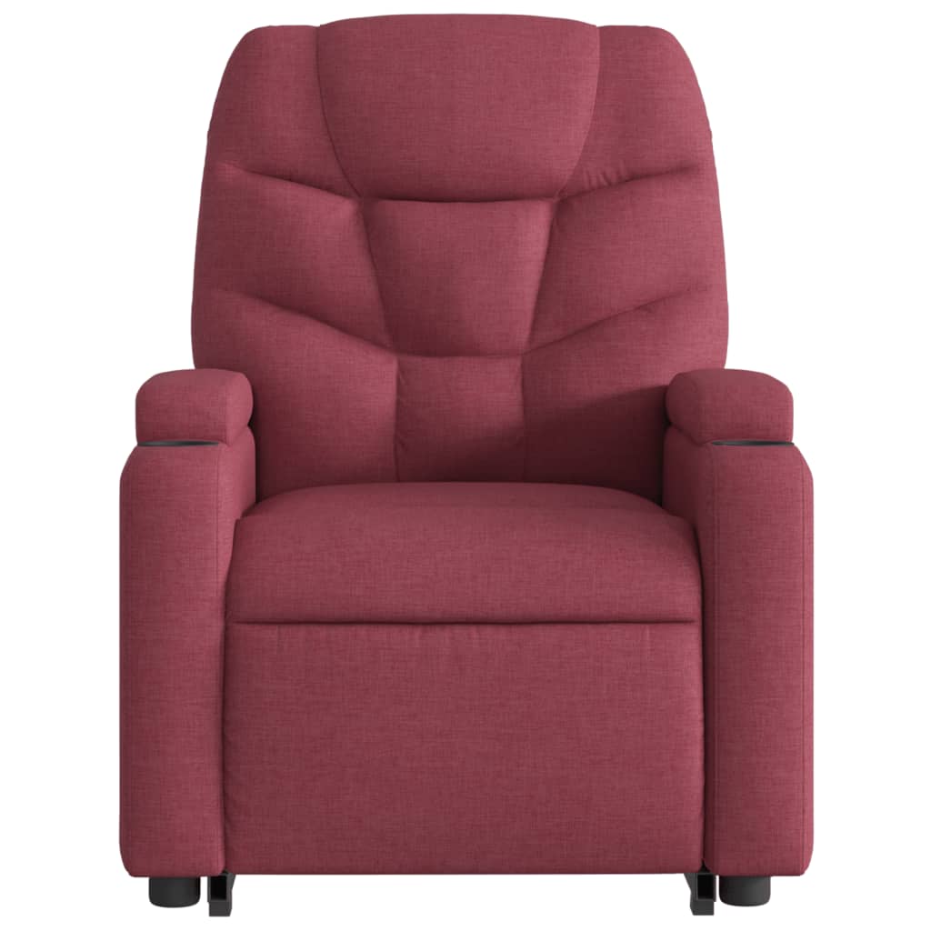 Fauteuil inclinable de massage électrique Rouge bordeaux Tissu Fauteuils vidaXL   