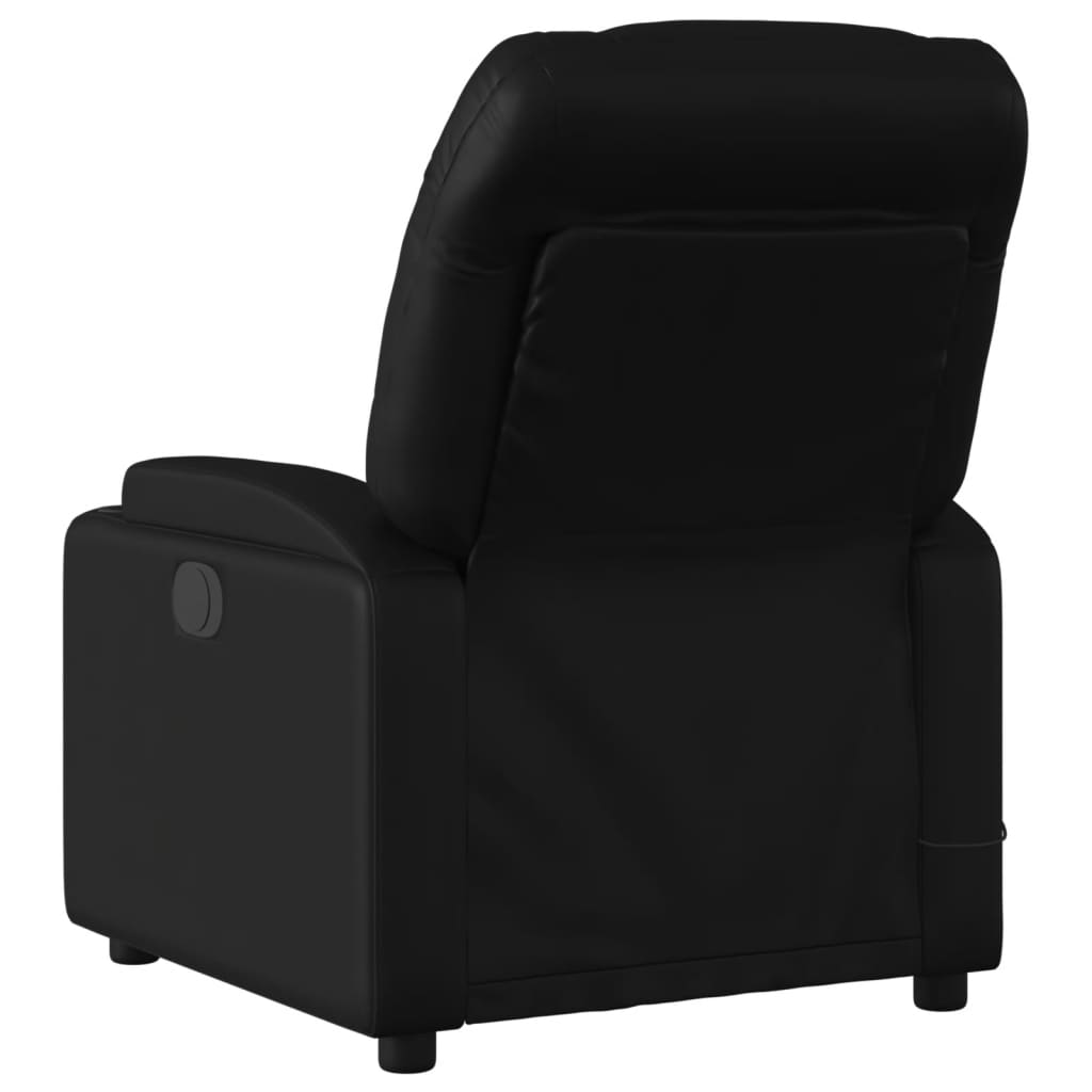 Fauteuil de massage inclinable électrique noir similicuir Fauteuils vidaXL   