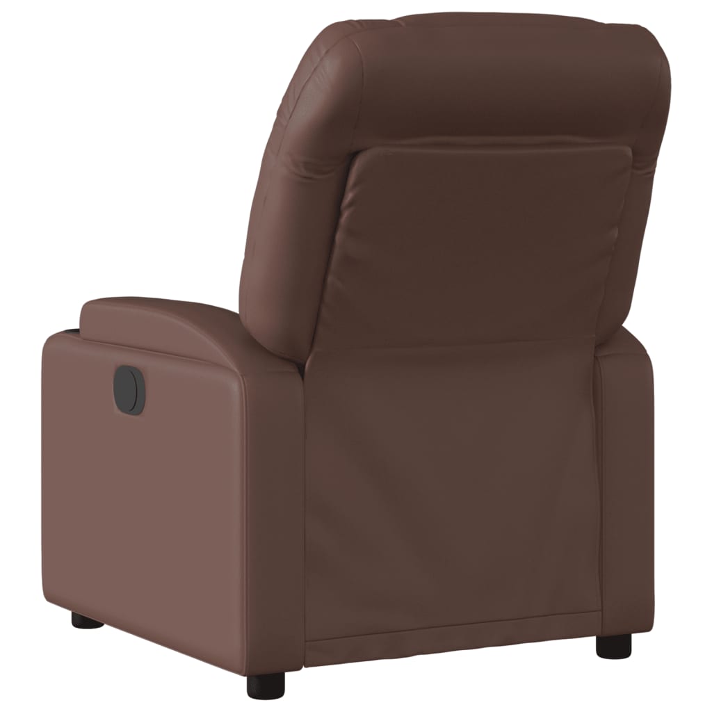 Fauteuil de massage inclinable électrique marron similicuir Fauteuils vidaXL   