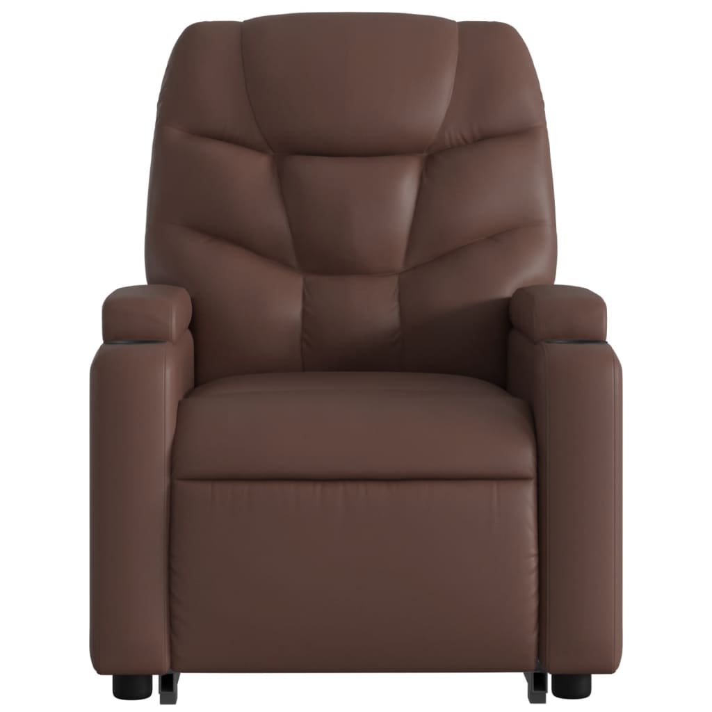 Fauteuil inclinable de massage Marron Similicuir Fauteuils vidaXL   