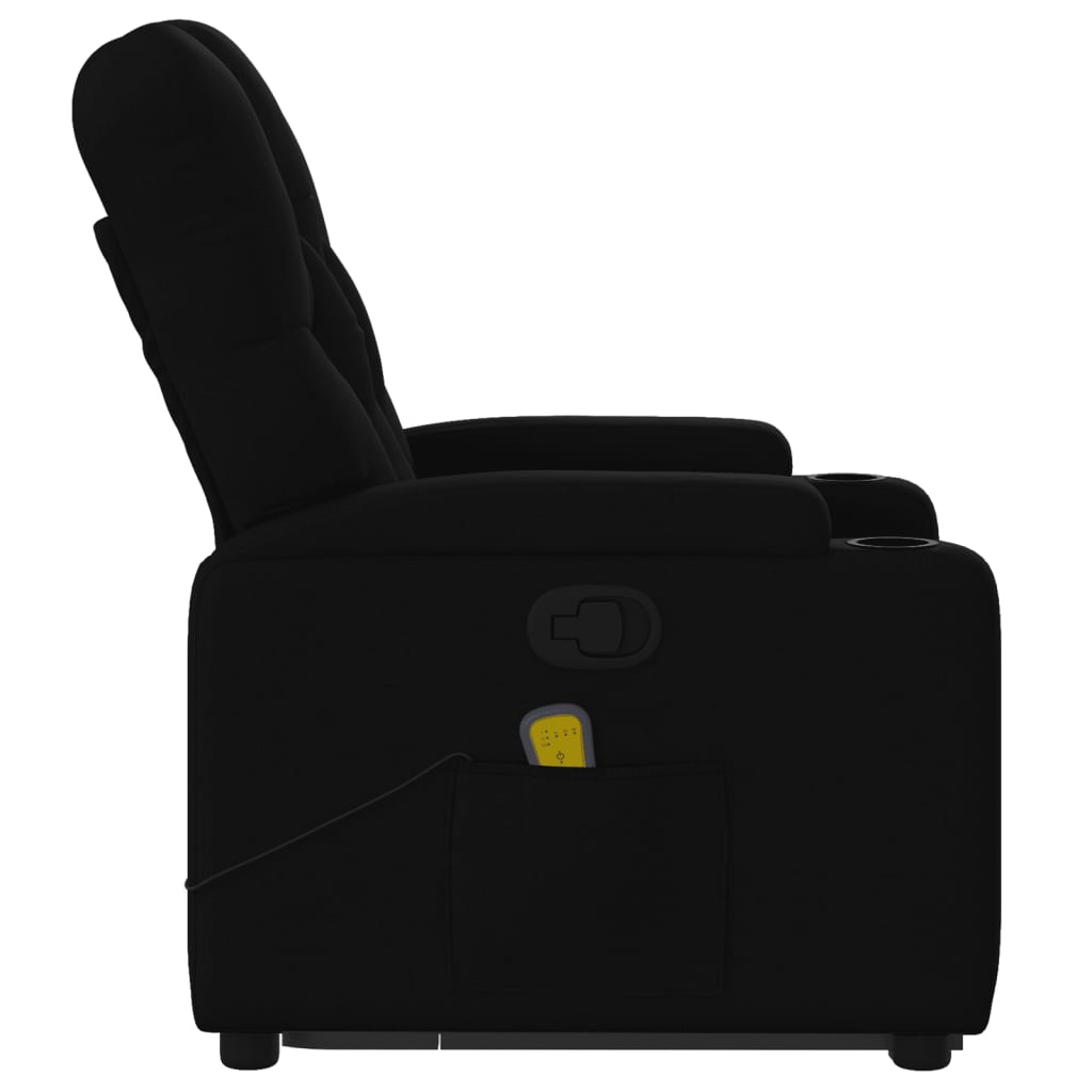 Fauteuil de massage inclinable Noir Tissu Fauteuils vidaXL   