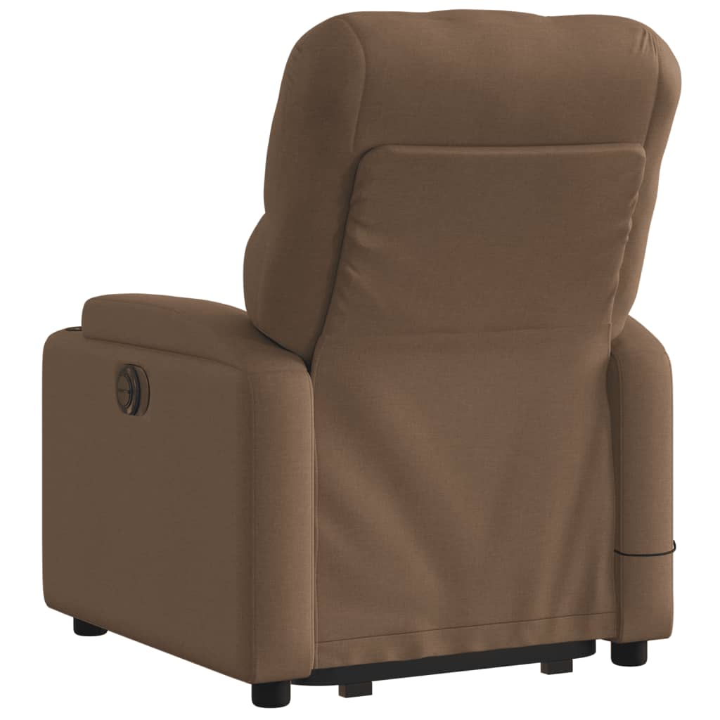 Fauteuil de massage inclinable Marron Tissu Fauteuils vidaXL   