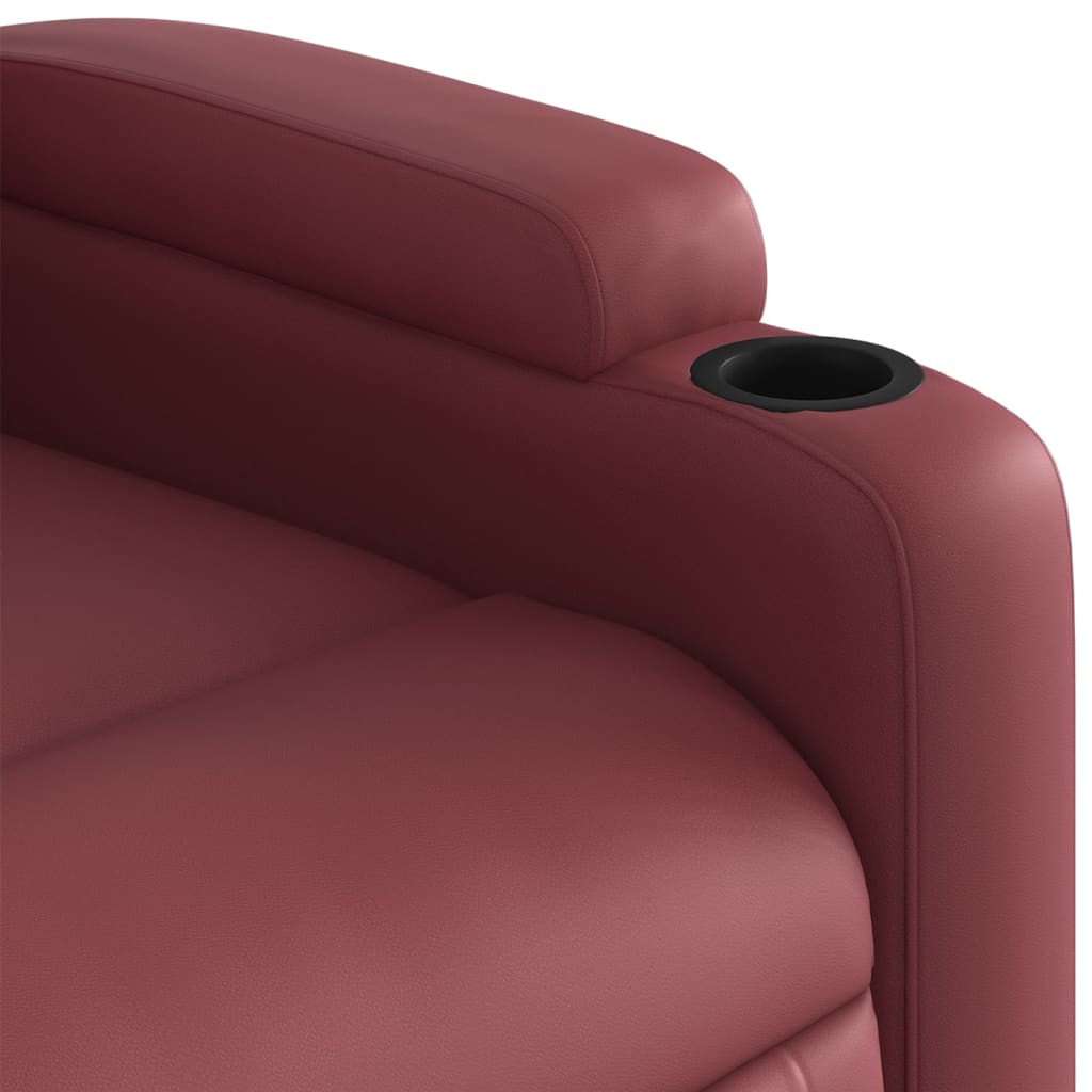 Fauteuil de massage inclinable électrique rouge bordeaux Fauteuils vidaXL   