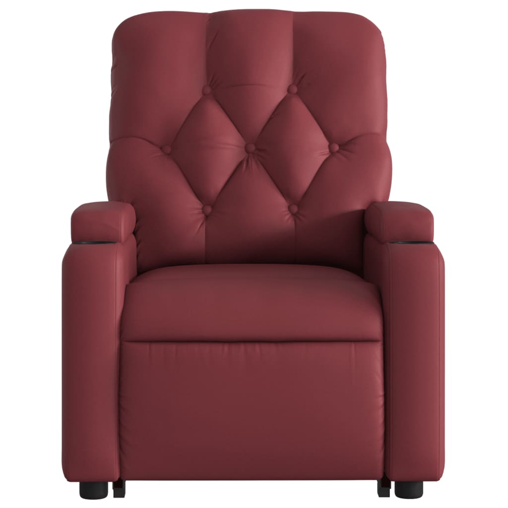 Fauteuil inclinable de massage Rouge bordeaux Similicuir Fauteuils vidaXL   