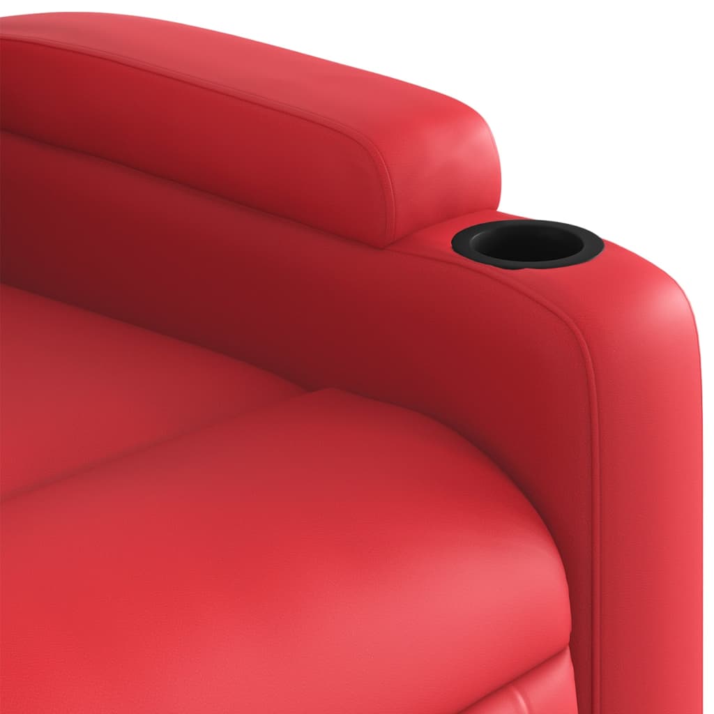 Fauteuil inclinable de massage Rouge Similicuir Fauteuils vidaXL   