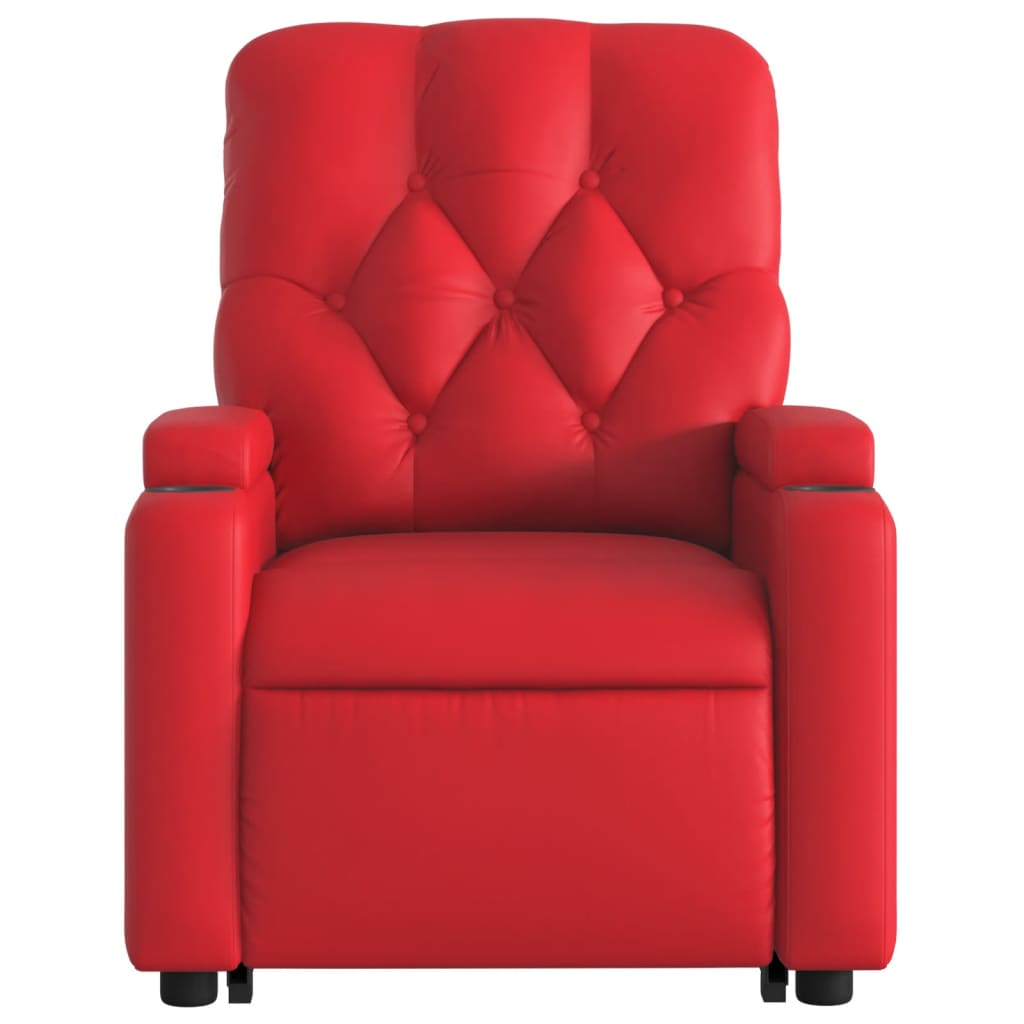 Fauteuil inclinable de massage électrique rouge similicuir Fauteuils vidaXL   