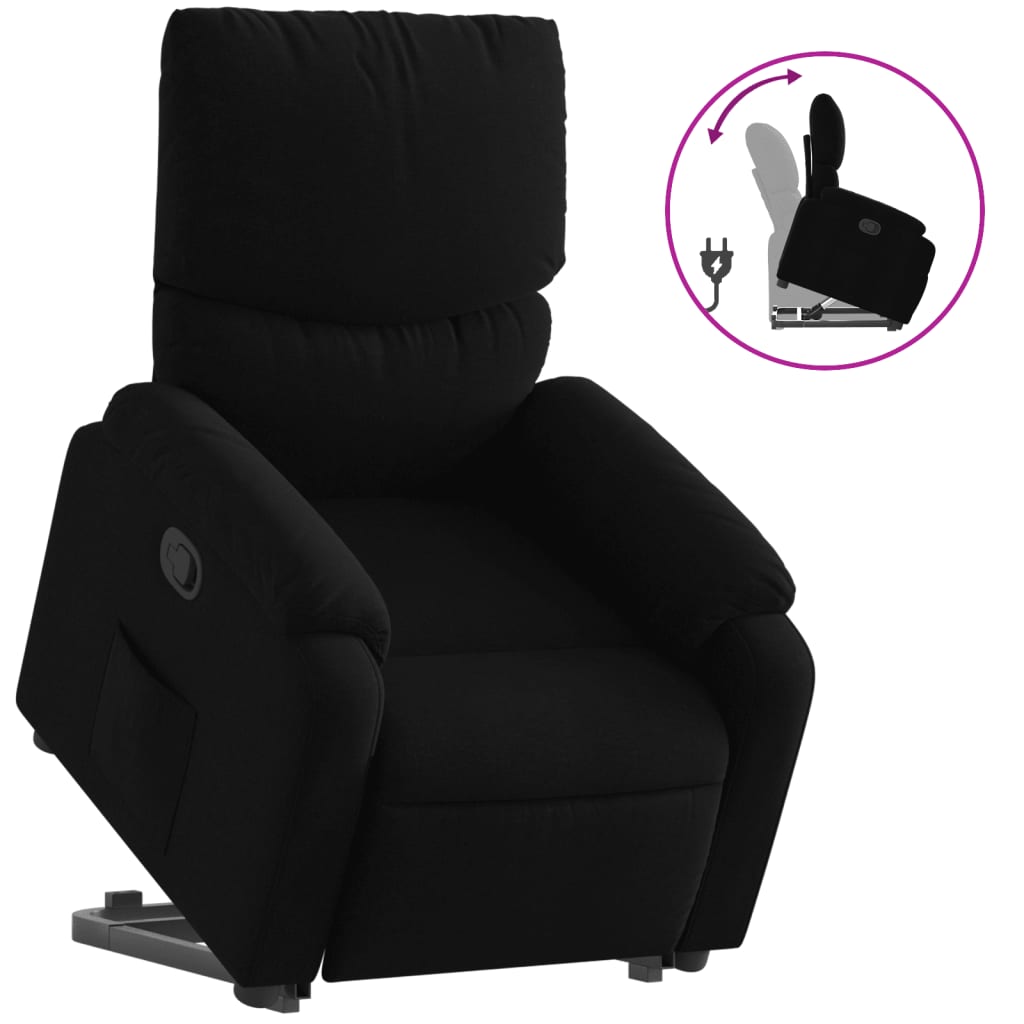 Fauteuil inclinable noir tissu Fauteuils vidaXL   