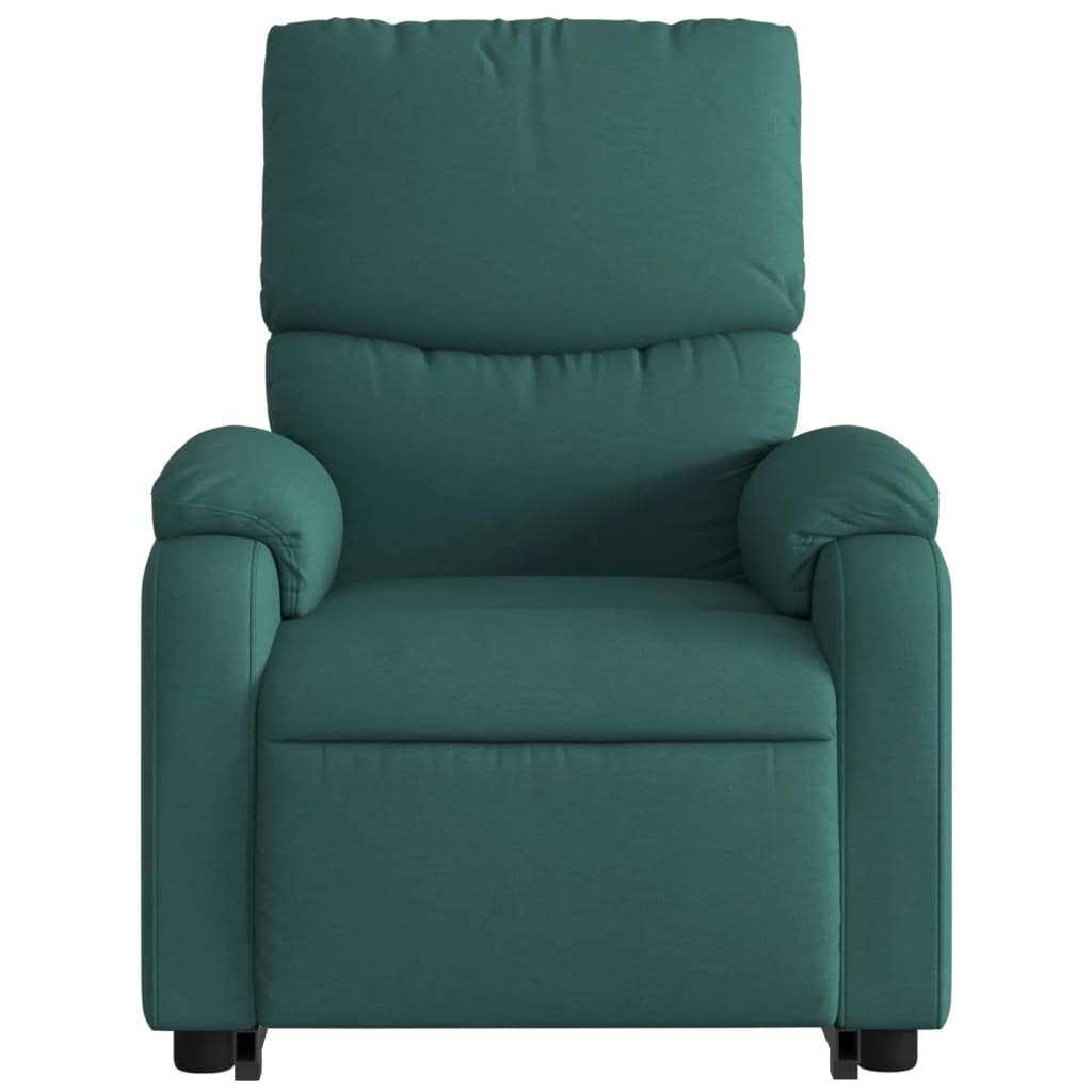 Fauteuil inclinable de massage Vert foncé Tissu Fauteuils vidaXL   