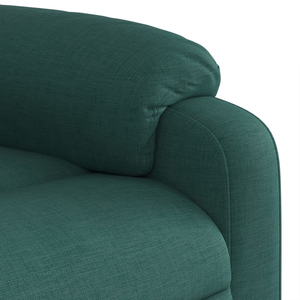 Fauteuil inclinable de massage Vert foncé Tissu Fauteuils vidaXL   