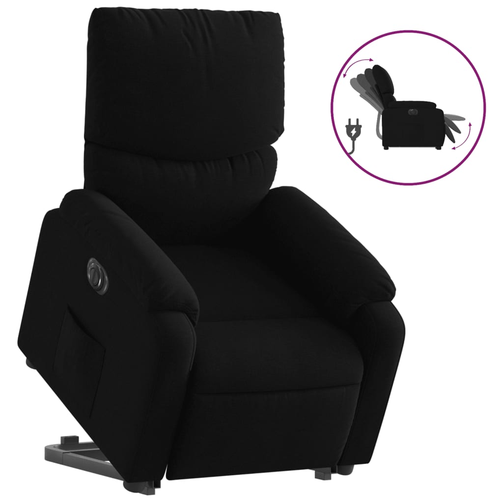 Fauteuil inclinable électrique noir tissu Fauteuils vidaXL   