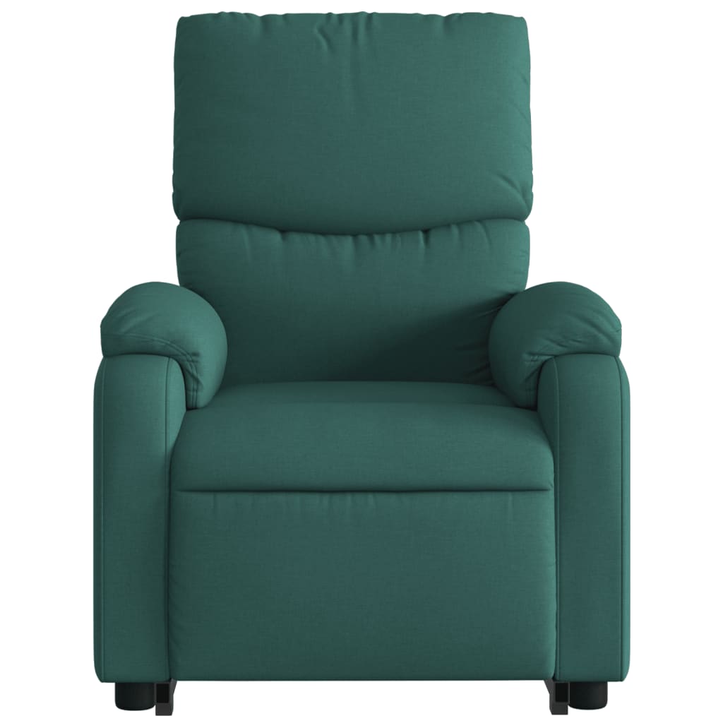 Fauteuil inclinable de massage électrique Vert foncé Tissu Fauteuils vidaXL   