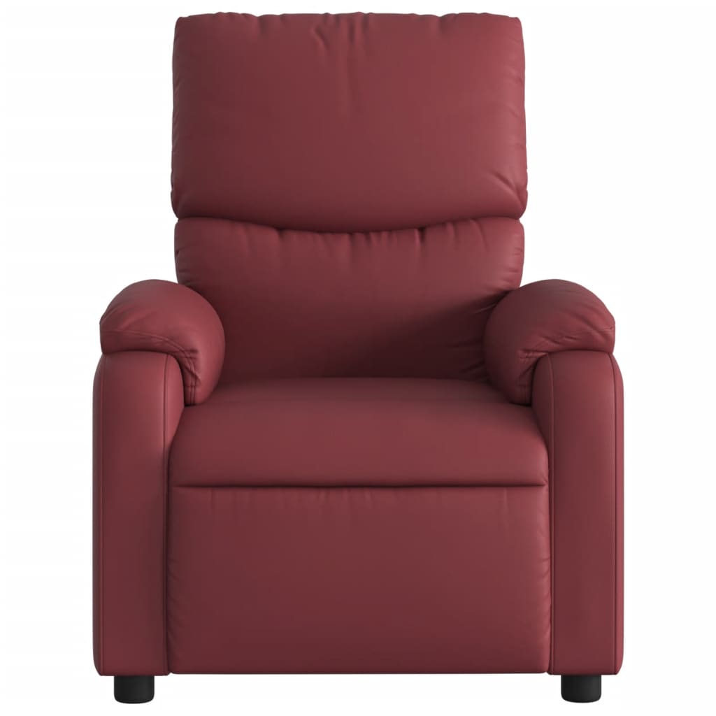 Fauteuil de massage inclinable électrique rouge bordeaux Fauteuils vidaXL   