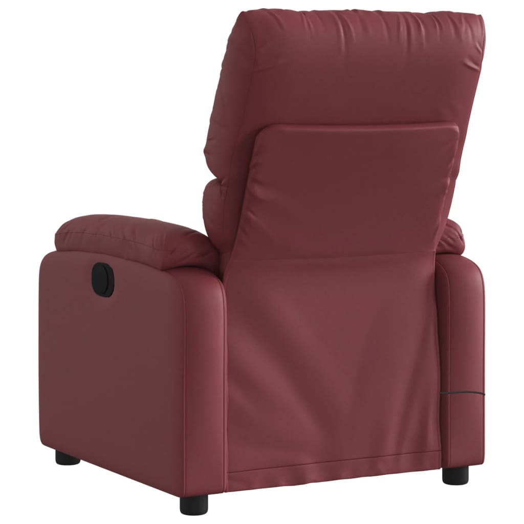 Fauteuil de massage inclinable électrique rouge bordeaux Fauteuils vidaXL   