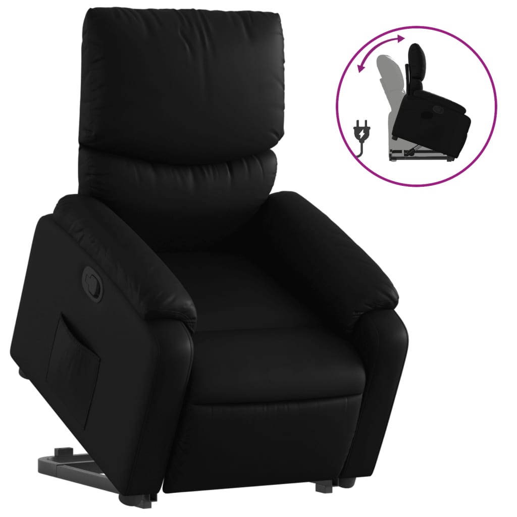 Fauteuil inclinable Noir Similicuir Fauteuils vidaXL   