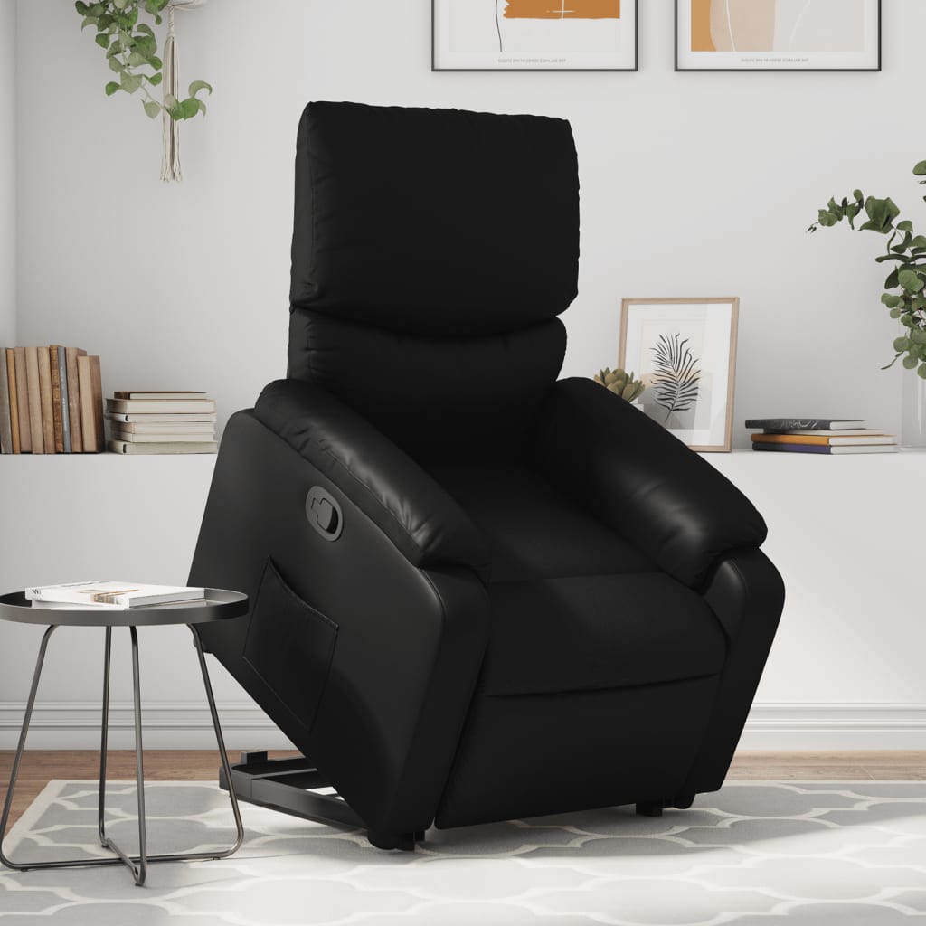 Fauteuil inclinable Noir Similicuir Fauteuils vidaXL   