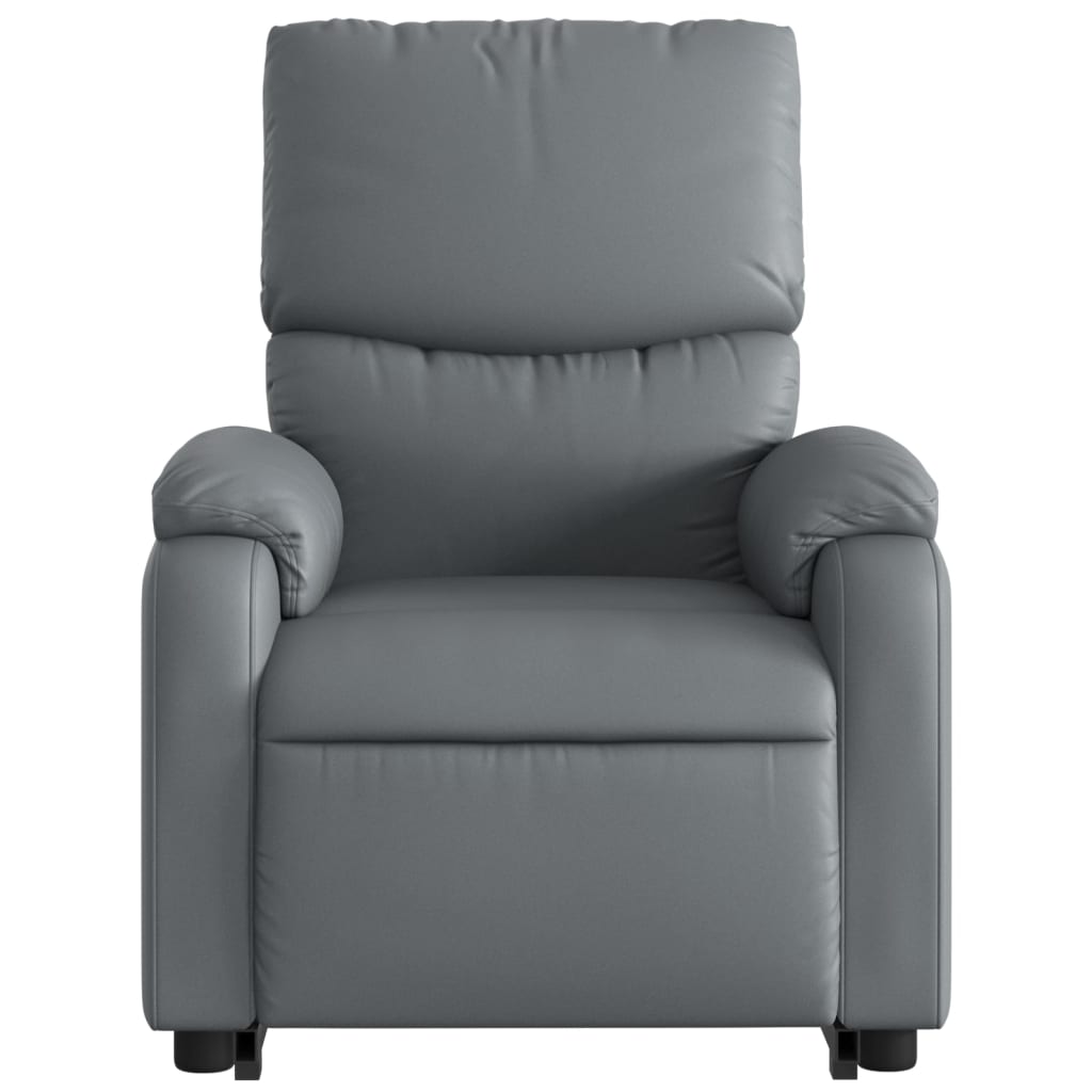 Fauteuil inclinable de massage Gris Similicuir Fauteuils vidaXL   