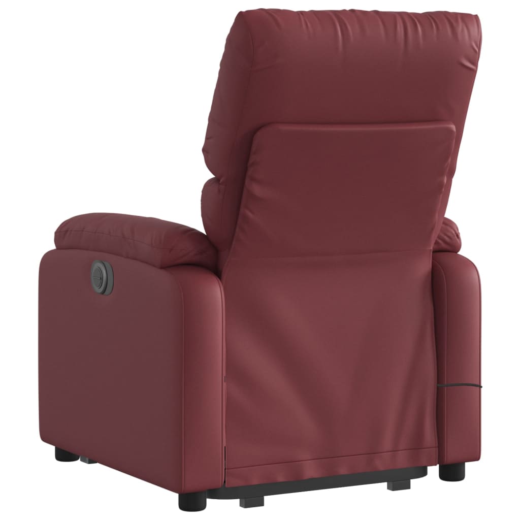 Fauteuil inclinable de massage Rouge bordeaux Similicuir Fauteuils vidaXL   