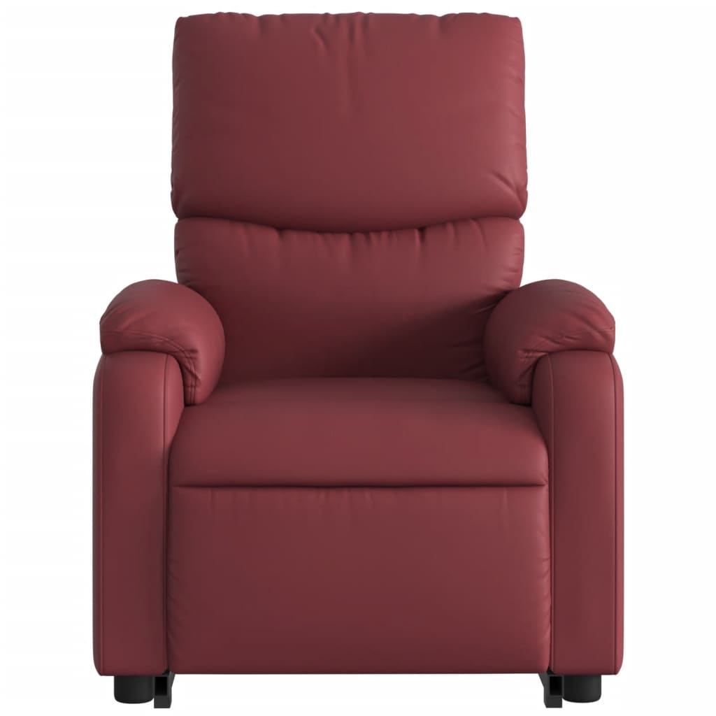 Fauteuil inclinable de massage Rouge bordeaux Similicuir Fauteuils vidaXL   