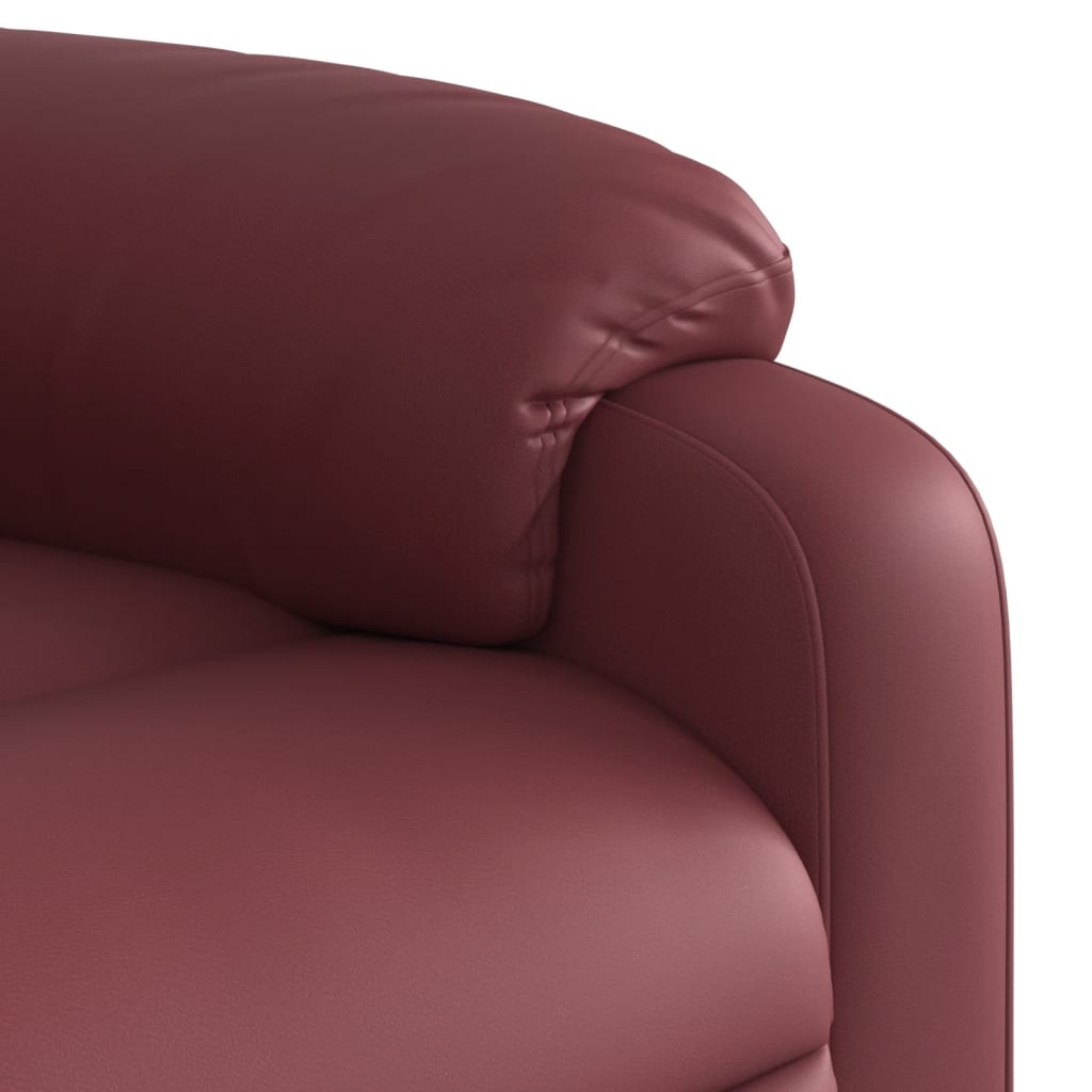 Fauteuil inclinable de massage Rouge bordeaux Similicuir Fauteuils vidaXL   